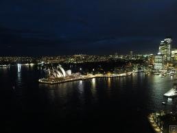 View of Sydney Opera House from The Harbour Bridge Climb